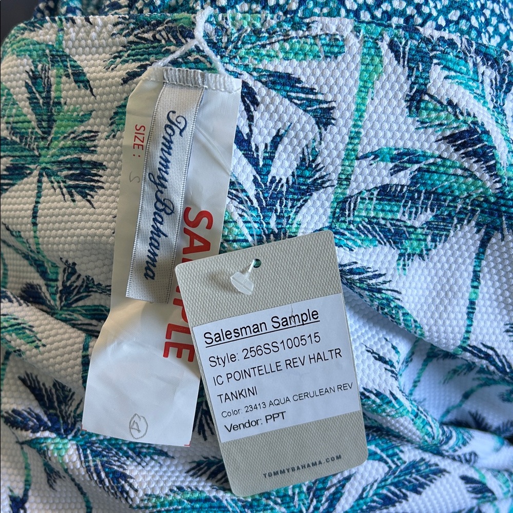 Tommy Bahama Island Cays Pointelle reversible Tankini - Small - New - Picture 6 of 6
